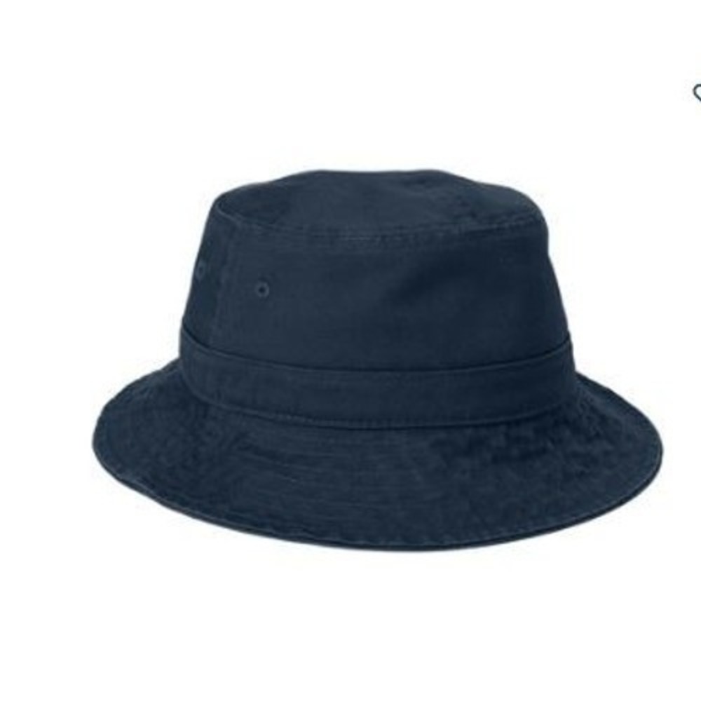 Port Authority Navy Blue Bucket Hat Unisex Cotton Twill Summer L/XL